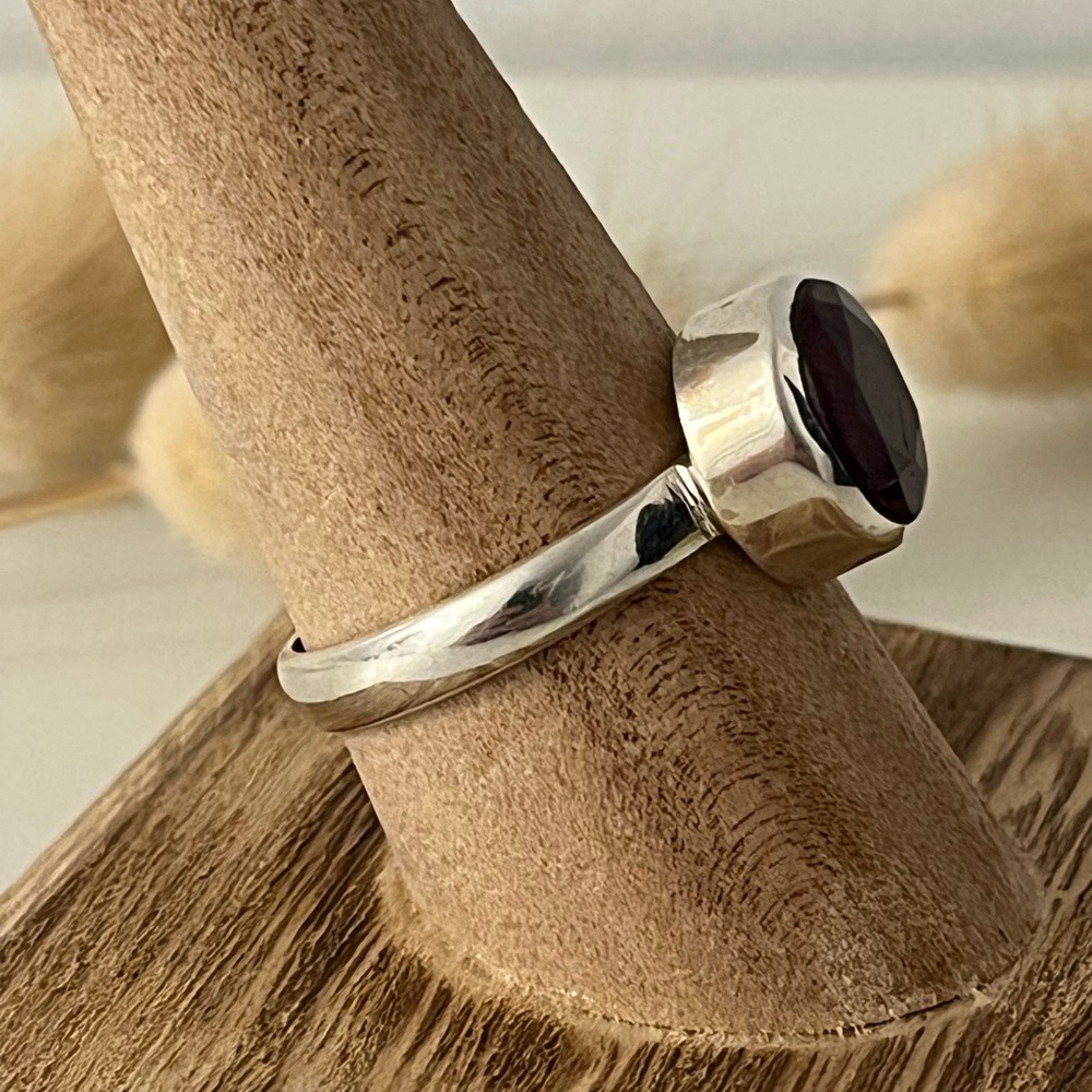 Solid 925 Sterling Silver Ruby Gemstone Ring Size… - image 2